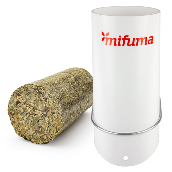 mifuma Knabber-Max – Karton mit 19 Stangen (19 cm) inklusive Halterung